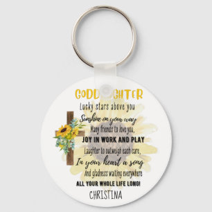 Irish Blessing For GODDAUGHTER - Personalised Gift Key Ring