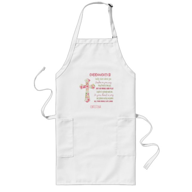 Irish Blessing For GODDAUGHTER - Personalised Gift Long Apron (Front)