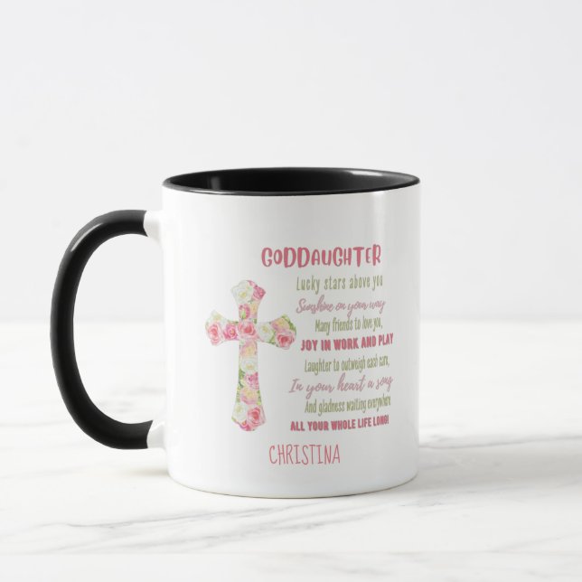 Irish Blessing For GODDAUGHTER - Personalised Gift Mug (Left)