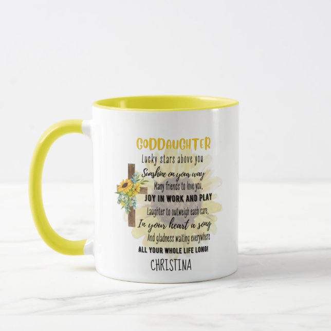 Irish Blessing For GODDAUGHTER - Personalised Gift Mug (Left)