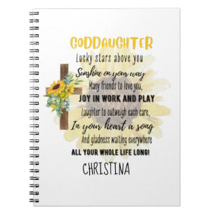 Irish Blessing For GODDAUGHTER - Personalised Gift Notebook