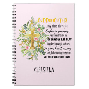 Irish Blessing For GODDAUGHTER - Personalised Gift Notebook