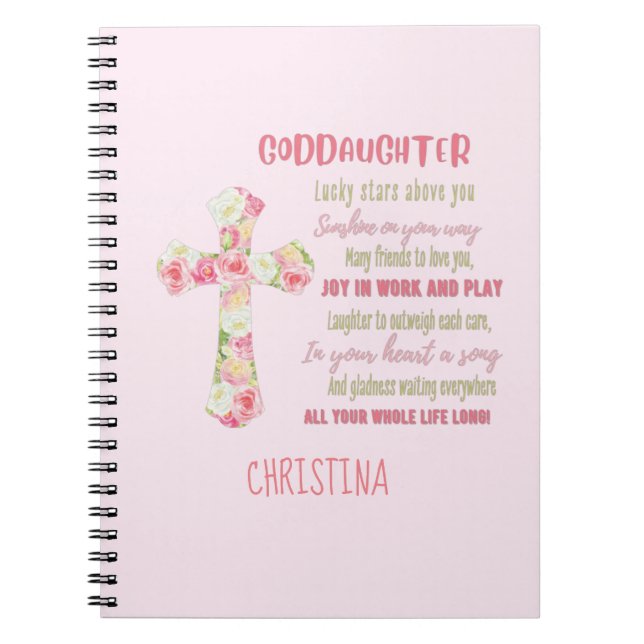 Irish Blessing For GODDAUGHTER - Personalised Gift Notebook (Front)