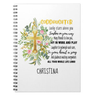 Irish Blessing For GODDAUGHTER - Personalised Gift Notebook