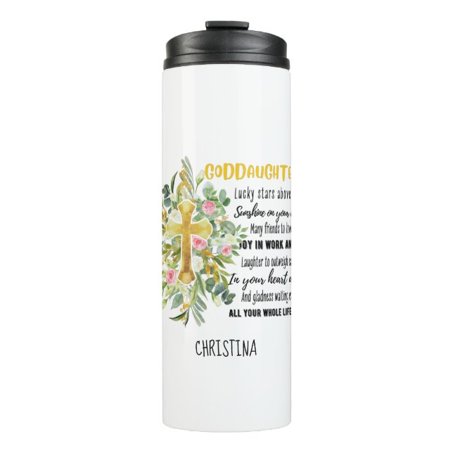 Irish Blessing For GODDAUGHTER - Personalised Gift Thermal Tumbler (Front)