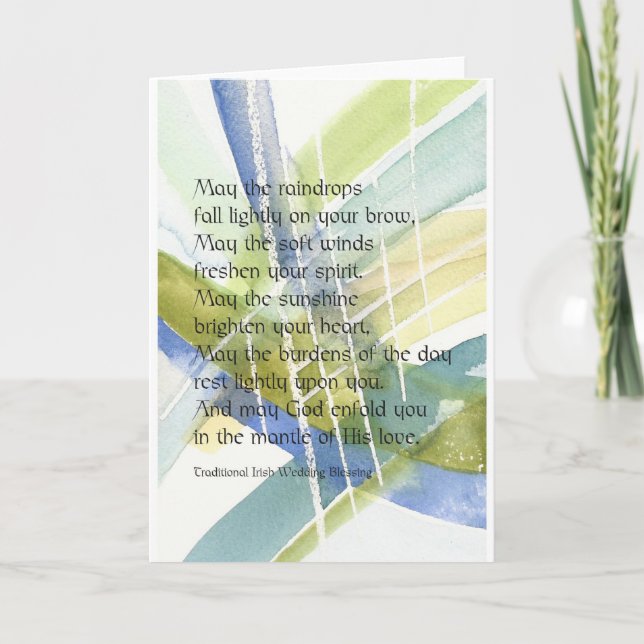 Irish Blessing for Wedding or Anniversary Card (Front)