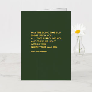 Irish Blessing Gold Foil Greeting Card