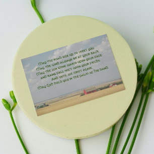 Irish Blessing Golden Wheat Fields Blank Card