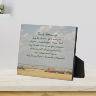 Irish Blessing Golden Wheat Fields Plaque