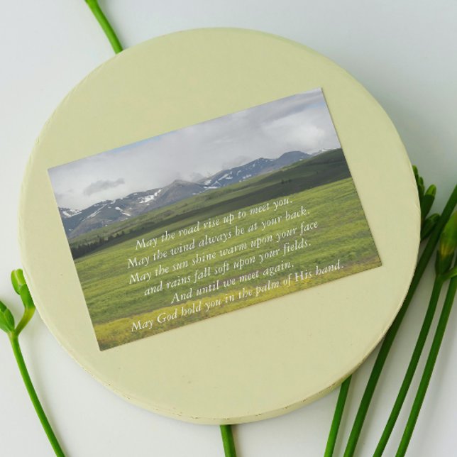 Irish Blessing Green Valley Landscape Blank Card (Creator Uploaded)