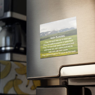 Irish Blessing Green Valley Photo Magnetic Card