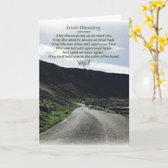  Irish Blessing Greeting Card 5x7 (Yellow Flower)