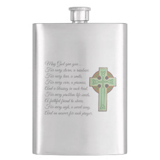 Irish Blessing II Hip Flask