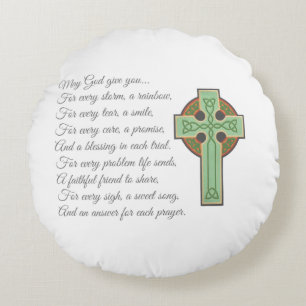 Irish Blessing II Round Cushion