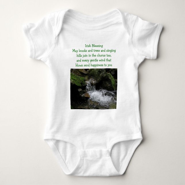 Irish Blessing infant onsie creeper (Front)