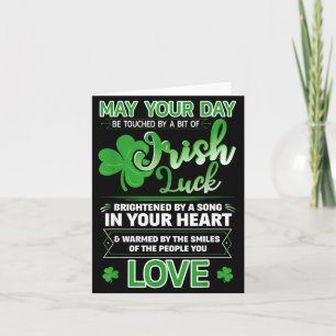 Irish Blessing Lucky Quotes Sayings St. Patrick's  Card