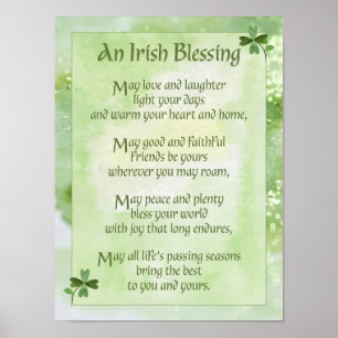 Irish Blessing: May love and laughter Poster