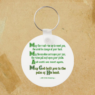 Irish Blessing May the Road Rise to Meet You Key Ring