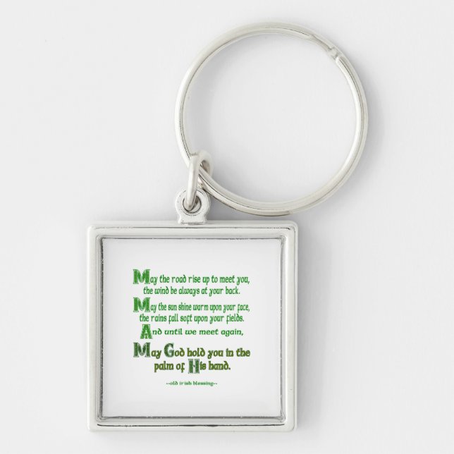Irish Blessing May the Road Rise to Meet You Key Ring (Front)