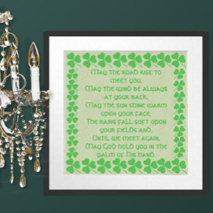Irish Blessing-May the road rise to meet you Poster