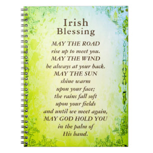 Irish Blessing, May the Road Rise Up to Meet You Notebook