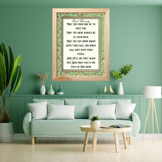 Irish Blessing May The Road Rise Up to Meet You Poster