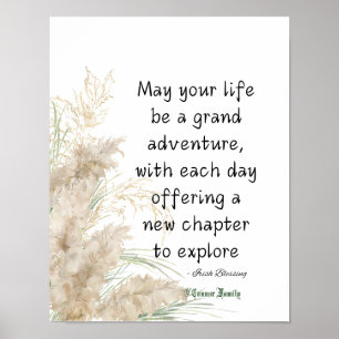 Irish Blessing May Your Life Be a Grand Adventure Poster