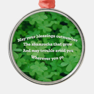 Irish Blessing Metal Ornament