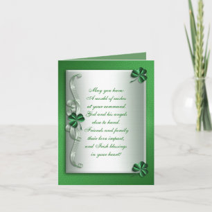 Irish blessing note card blank