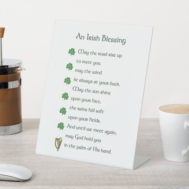 Irish Blessing Pedestal Sign (In SItu)