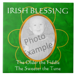 Irish Blessing - Photo Frame-The Older the Fiddle Tile