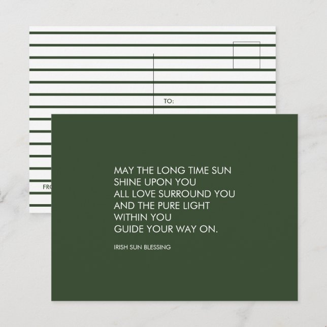 Irish Blessing Postcard (Front/Back)