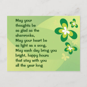 Irish blessing postcard