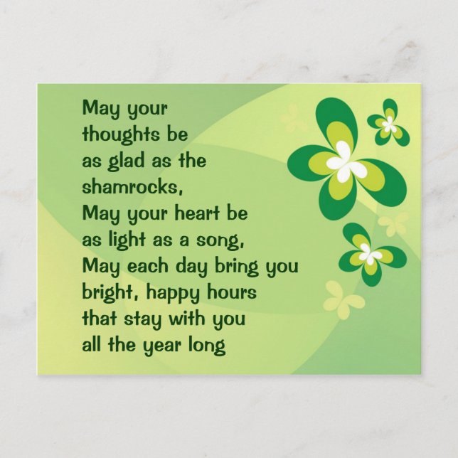 Irish blessing postcard (Front)