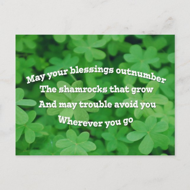 Irish Blessing Postcard (Front)