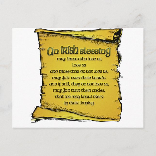 Irish Blessing Postcard (Front)