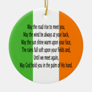 Irish Blessing Prayer Ceramic Ornament