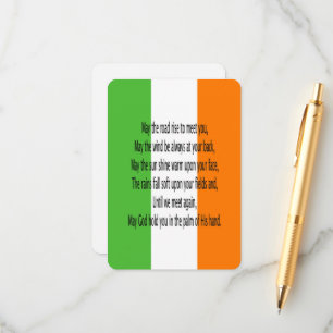 Irish Blessing Prayer Enclosure Card