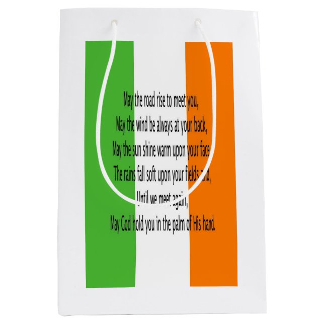 Irish Blessing Prayer  Medium Gift Bag (Front)