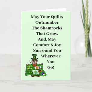 Irish Blessing Quilt Birthday Greeting Card