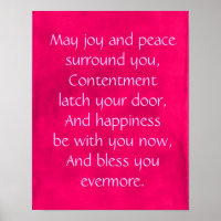 Irish Blessing Quote on a Pink Background