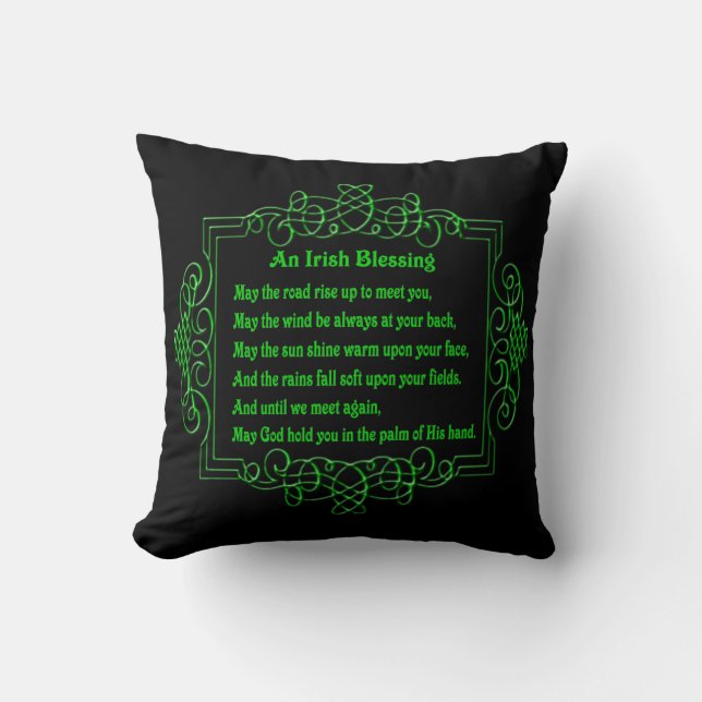 Irish Blessing Reversible Pillow (Front)