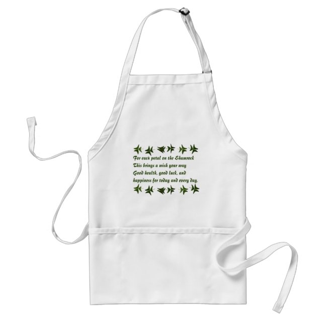Irish Blessing Shamrock2 Standard Apron (Front)