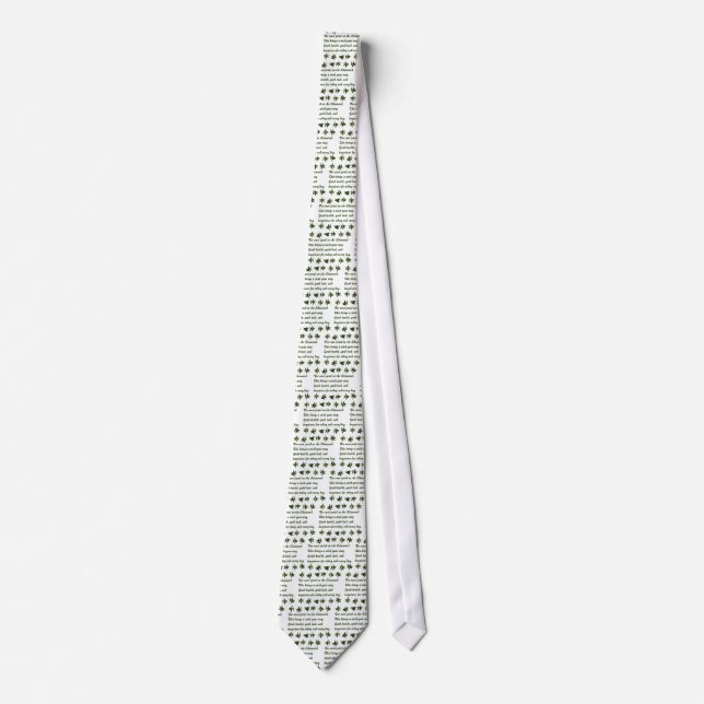 Irish Blessing Shamrock2 Tie (Front)