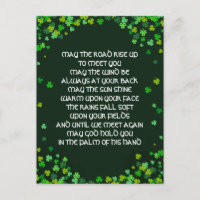 Irish Blessing Shamrock Design Personalised