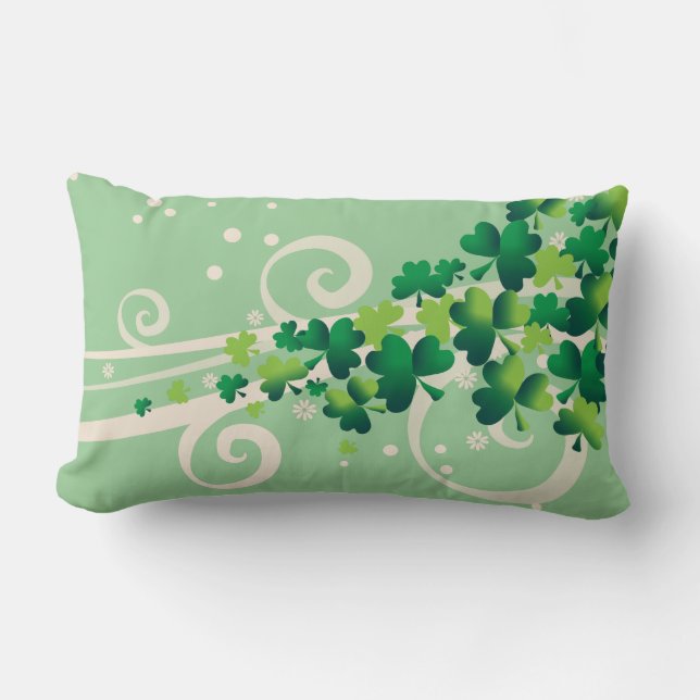Irish Blessing Shamrock Pillow (Front)