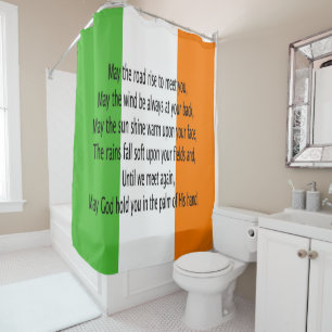 Irish Blessing Square Shower Curtain