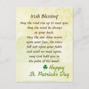 Irish Blessing St. Patrick's Day Custom Postcard