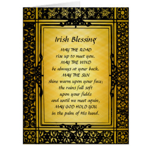 Irish Blessing The Road Rise Up to Meet You Card