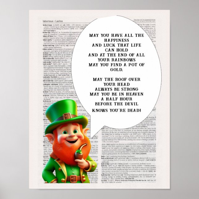 Irish Blessing  The roof over you head Poster (Front)